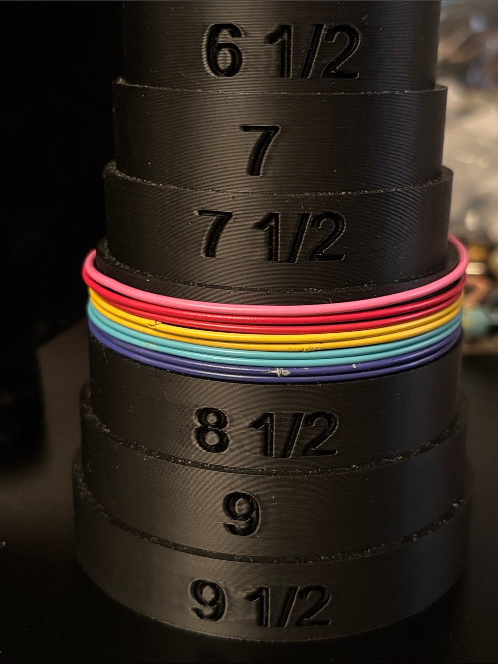 Bright Rainbow Bangle Set - Multicolor Thin Stackable Bracelets